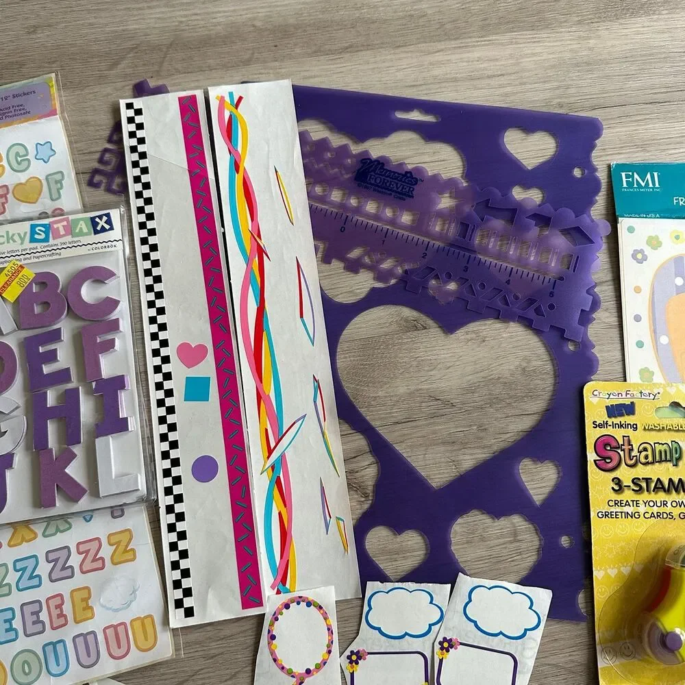 Stickers Stencils Stamp Washi for Formatting Scrapbook Crafts Collection